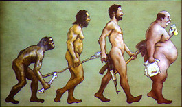 Image de la desévolution de l'humain