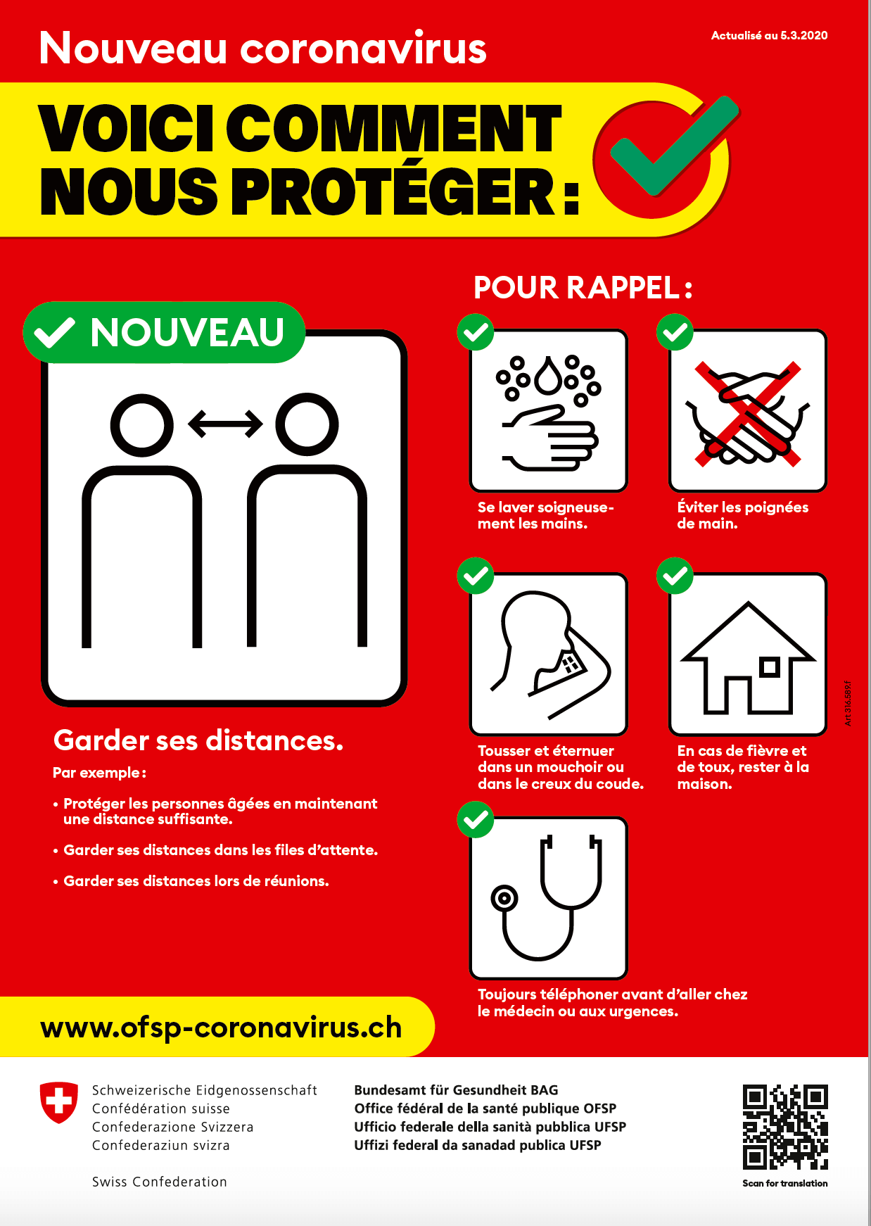 Mesures sanitaires coronavirus